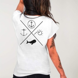 T-shirt Damen Weiß Crossed Ideals Special Edition