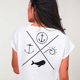 T-shirt Damen Weiß Crossed Ideals Special Edition