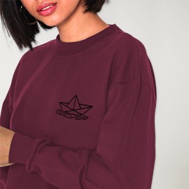 Sweatshirt de Mujer Burdeos Paper Ship
