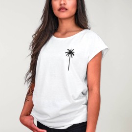 Camiseta de Mujer Blanca Paradise Palm