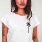 Women T-shirt White Paradise Palm
