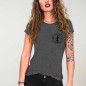 Women T-Shirt Dark Gray Cactus