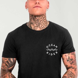 Men T-Shirt Black Surfer 13 OUTLET