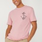 T-shirt Homme Rose Wooden Anchor