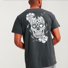 T-shirt Homme Ébène Mexican Skull