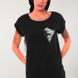 Camiseta de Mujer Negra Coco Surf