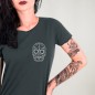 Women T-shirt Ebony Mexican Skull