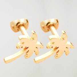 Earrings in gold Golden Palm