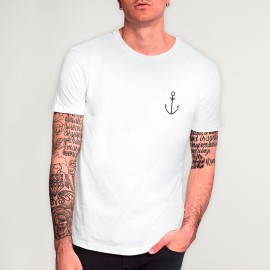 T-shirt Homme Blanc Anchor Simple