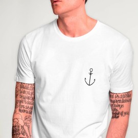 T-shirt Homme Blanc Anchor Simple