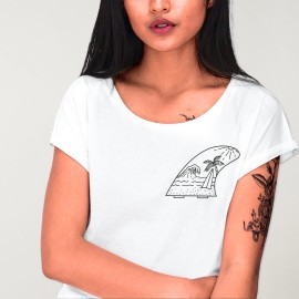 T-shirt Femme Blanc Paradise Finn