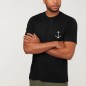 T-shirt Homme Noir Real Anchor