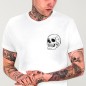 Men T-Shirt White Skull Logo