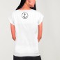 T-shirt Femme Blanc Skull Logo