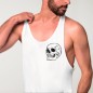 Men Tank Top White Skull Logo