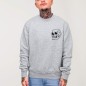Sweat Homme Gris Chiné Skull Logo