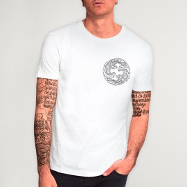 T-shirt Homme Blanc Wave Cercle