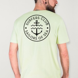 Camiseta de Hombre Verde Claro Surfers Club Back