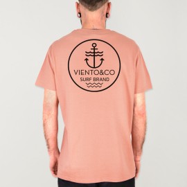 Men T-Shirt Orange Surf Brand Back