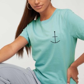 T-shirt Damen Mintgrün Abstract Anchor