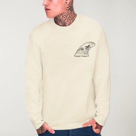 Sweatshirt de Hombre Blanco Hueso Paradise Finn