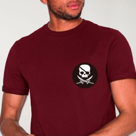 T-shirt Homme Bordeaux Pirate Life Cercle