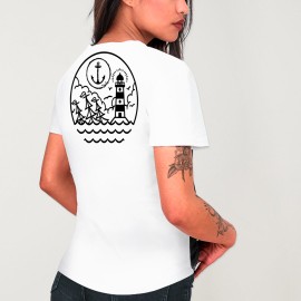 T-shirt Damen Weiß Triforce Sunset Edition Back