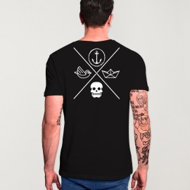 T-shirt Herren Schwarz Walking Dead Sailor