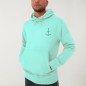 Men Hoodie Green Mint Abstract Anchor