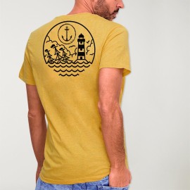 Camiseta de Hombre Mostaza Sunset Edition Back