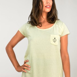 T-shirt Femme Jaune clair Happiness