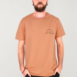 Camiseta de Hombre Naranja Tostado Horizon Front