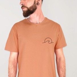 T-shirt Homme Orange brûlé Horizon Front