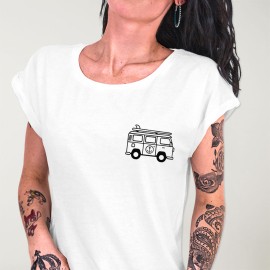 Women T-shirt White Van Life