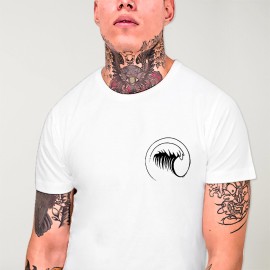 Camiseta de Hombre Blanca Wave Logo