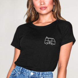 T-shirt Femme Noir Van Life