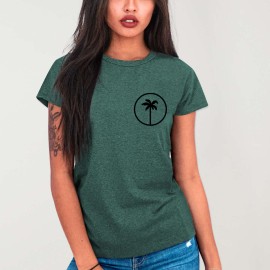 Camiseta de Mujer Verde Coco Surf