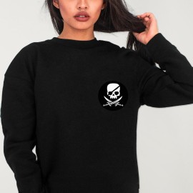 Sweatshirt Damen Schwarz Pirate Life
