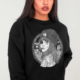 Sweatshirt de Mujer Negra Beauty Captain