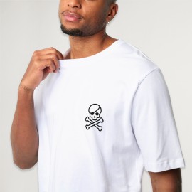 Camiseta de Hombre Blanca Skull Pirate
