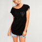 Women T-shirt Black Trianchor