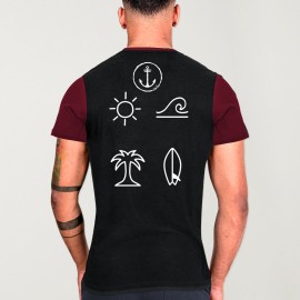 T-shirt Herren Schwarz Island Special Pocket
