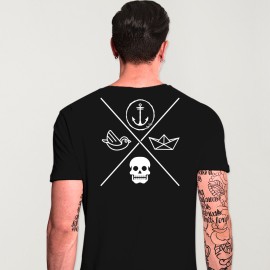 Camiseta de Hombre Negra Walking Dead Sailor