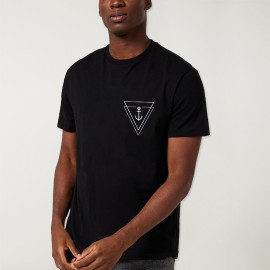 Men T-Shirt Black Trianchor