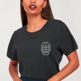 Camiseta Unisex Ébano Mexican Skull