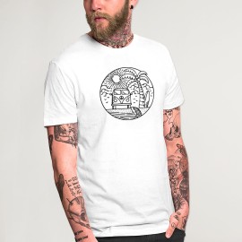 T-shirt Herren Weiß Camper Dream