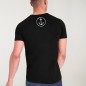 T-shirt Herren Schwarz Surfboard Skull