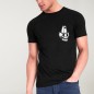 Men T-Shirt Black Surfboard Skull