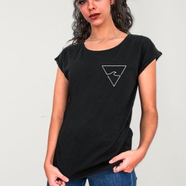 T-shirt Femme Noir Neverending Swell