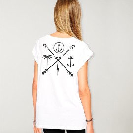 Women T-shirt White Arrows